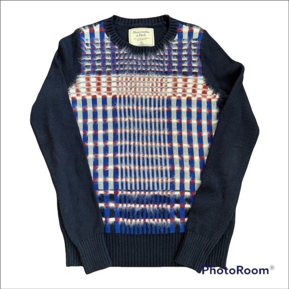 Adult Juniors Abercrombie & Fitch Y2K Preppy Holiday Knit Sweater Size XS